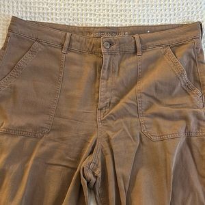 Women’s tan American Eagle wide leg pants